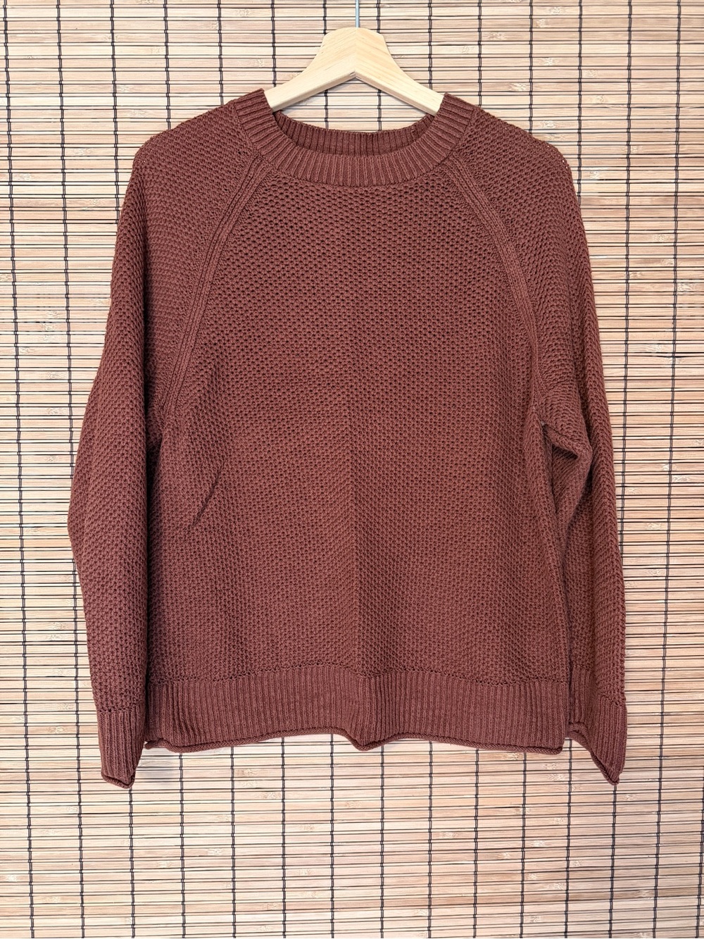 Sonoma Rust Brown Crewneck Knit Sweater